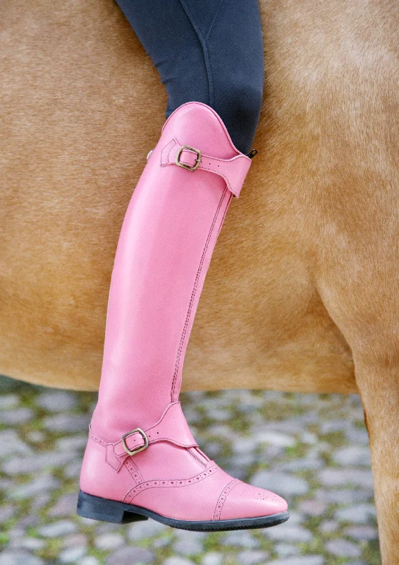 Women's tall boots with a round toe and front bucklesPolo Design Your Own