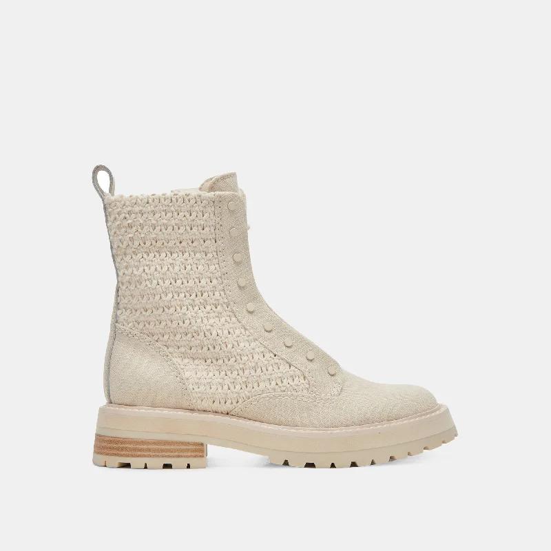 women's heeled bootiesRANIER BOOTS SANDSTONE KNIT