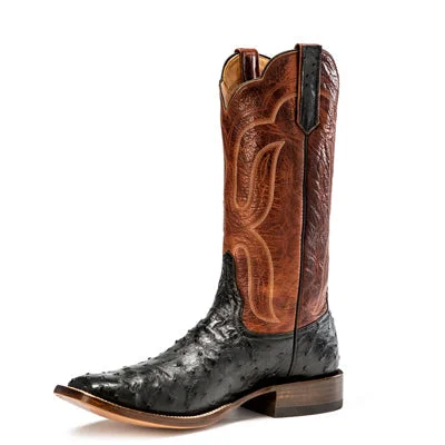women's over-the-knee moto bootsBlack FQ Ostrich - #R9021