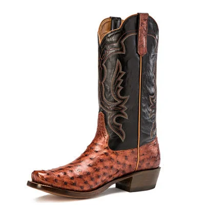 women's high shaft moto bootsAlmond Americano FQ Ostrich - #R9022