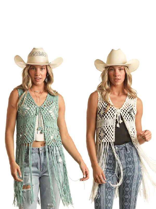women's over-the-knee moto bootsRock & Roll Denim RRWT38R0ZG Womens Crochet Fringe Vest In Cream Or Turquoise women's over-the-knee moto bootsRock & Roll Denim RRWT38R0ZG Womens Crochet Fringe Vest In Cream Or Turquoise