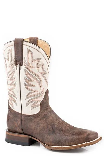 women's western boots with comfort insolesRoper Footwear Men's Burnished Brown Broad Square Toe Boots with Crackle White Tops women's western boots with comfort insolesRoper Footwear Men's Burnished Brown Broad Square Toe Boots with Crackle White Tops