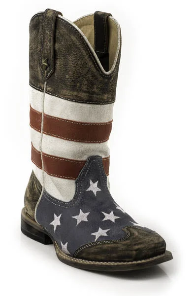 women's cowboy boots with slouchy lookRoper Footwear Sanded USA Flag Square Toe Boots for Children women's cowboy boots with slouchy lookRoper Footwear Sanded USA Flag Square Toe Boots for Children