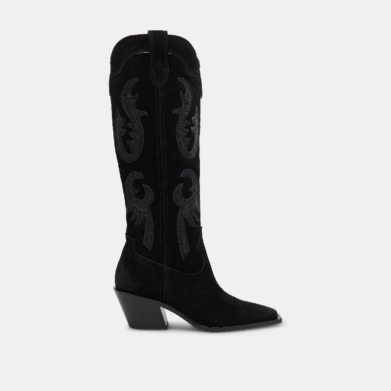 women's booties with lacesSAMSIN BOOTS ONYX SUEDE