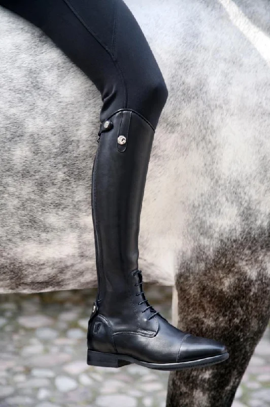 Women's tall boots with a stacked heel and fur trimSANTIAGO Design Your Own