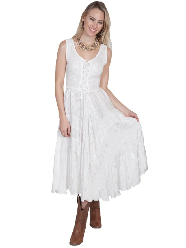 women's western boots with roper heelScully HC118-IVO Womens Lace Up Dress Ivory