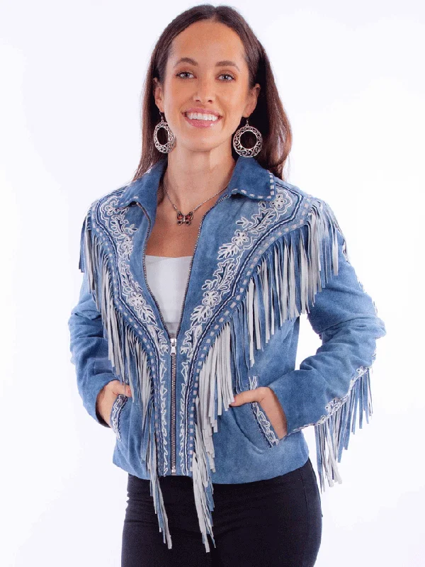 women's distressed moto bootsScully L1120-169 Womens Embroidered Zip Front Jacket With Fringe Blue women's distressed moto bootsScully L1120-169 Womens Embroidered Zip Front Jacket With Fringe Blue