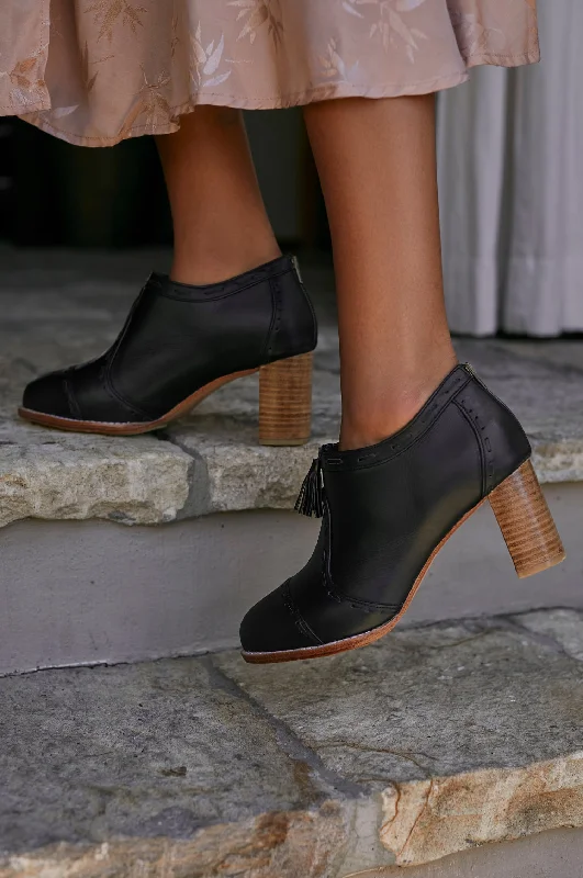 women's booties with sock-like fitSensational Leather Booties