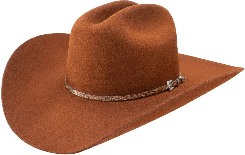 women's western boots for festivalsStetson Cognac Red Rocks Western Hat
