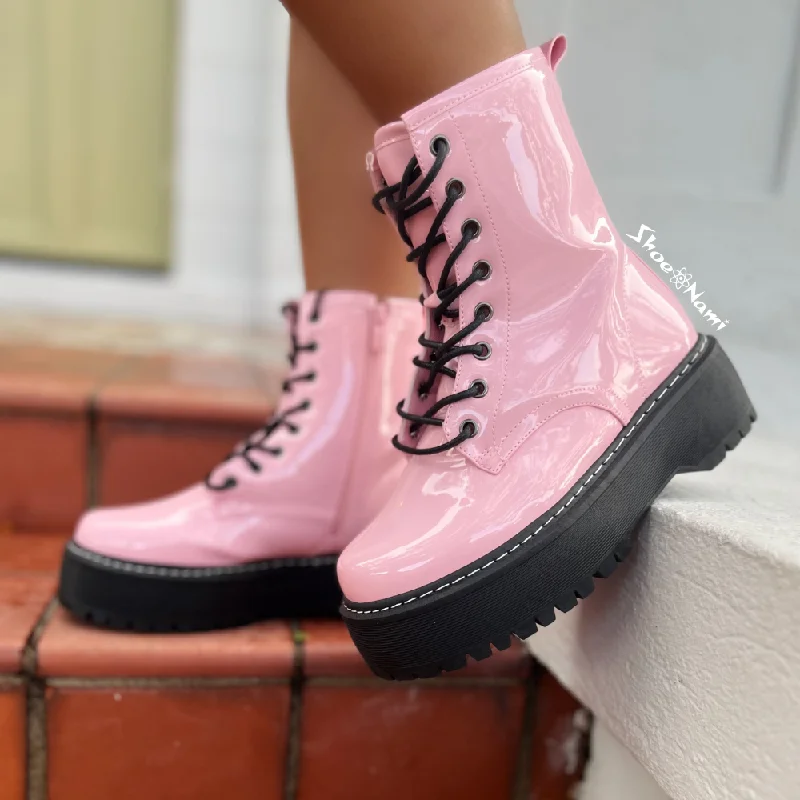 women's booties for eveningSTRONG-02 Pink Patent