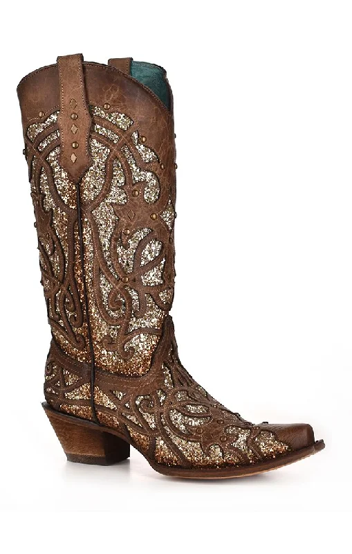 women's moto boots with quilted panelsWomen's Corral Western Boot #C3331