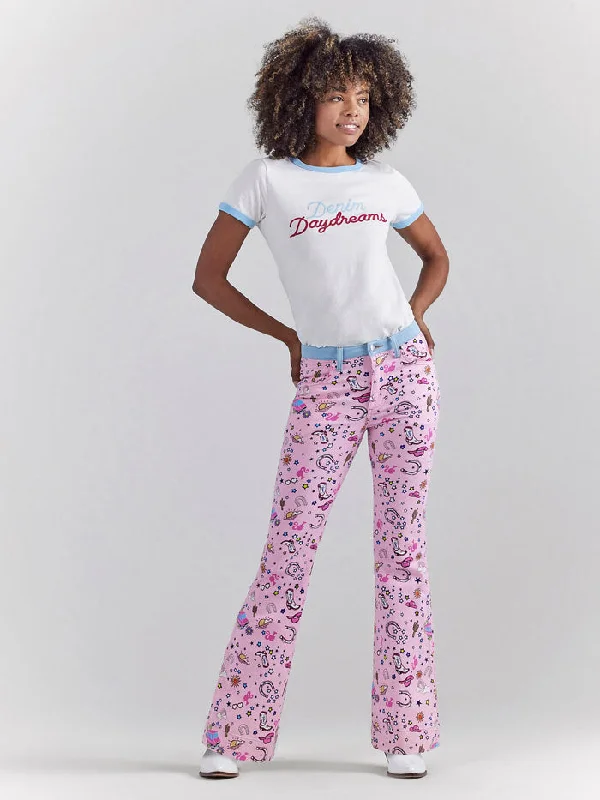 women's high shaft moto bootsWrangler 112345041 Womens BARBIE Retro High Rise Trouser Jean Pinnacle Pink women's high shaft moto bootsWrangler 112345041 Womens BARBIE Retro High Rise Trouser Jean Pinnacle Pink