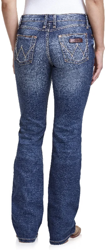 women's ankle moto bootsWrangler Women's Retro Mae Jean-MS Wash