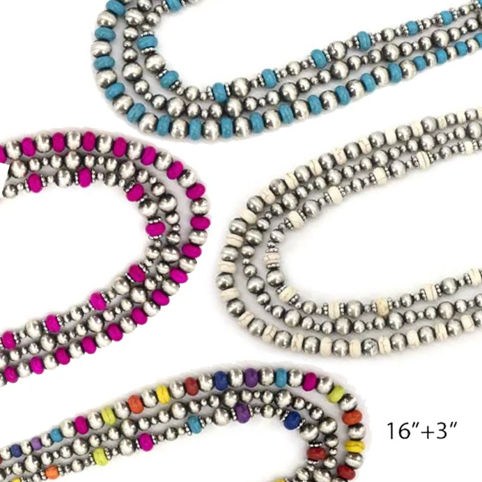 women's pointed toe western bootsWYO-Horse Triple Strand Stone and Silver Bead Necklace women's pointed toe western bootsWYO-Horse Triple Strand Stone and Silver Bead Necklace