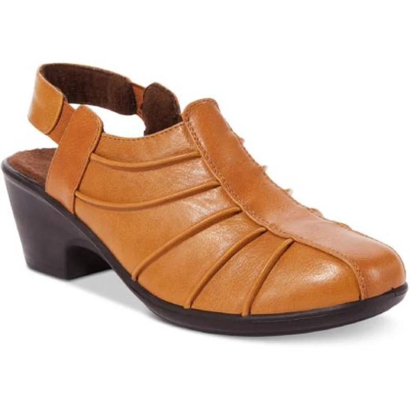Women's Chunky Heel Suede Mules in Camel for a Stylish Autumn Look men's mules with embroideryManner Womens Sling Back Closed Toe Mules